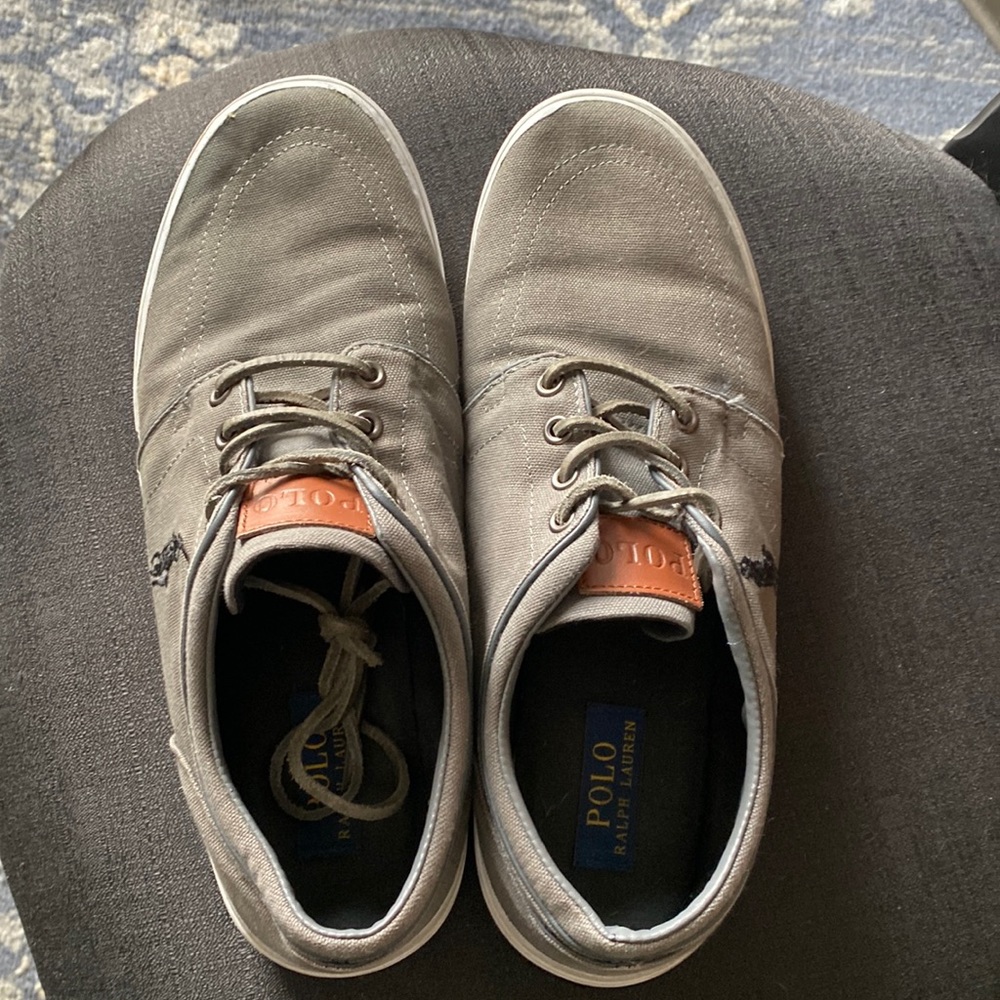 Polo by Ralph Lauren sneakers with leather strings, Grey